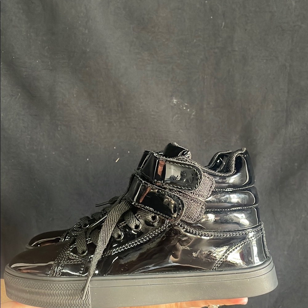 NWT Black Sneakers with Canvas Suede and Lace-Up Design